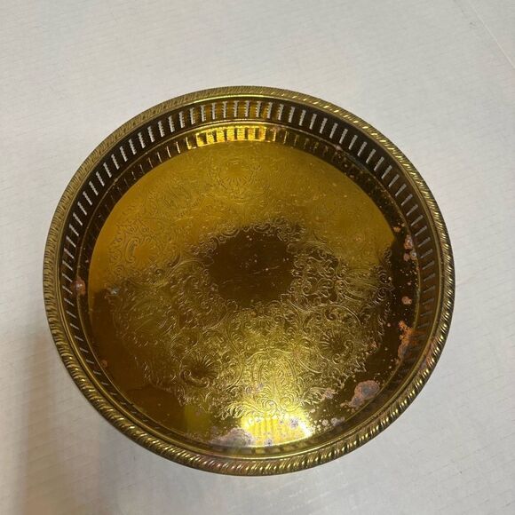 Vintage Haltoms Brass Platter - Picture 1 of 5